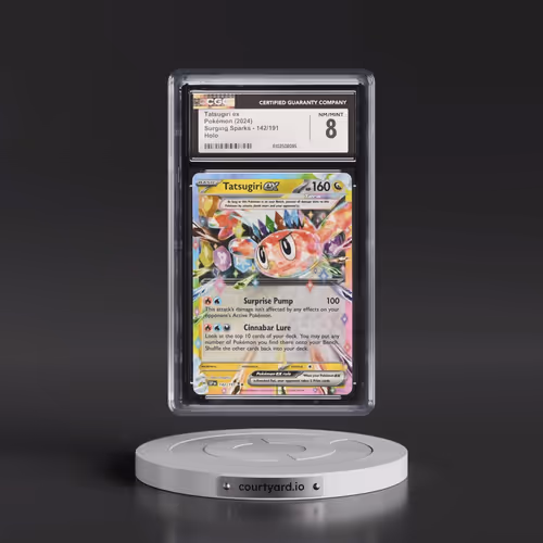 2024 Surging Sparks - SSP EN #142/191 Tatsugiri ex - Holo (CGC 8 NM-MT)