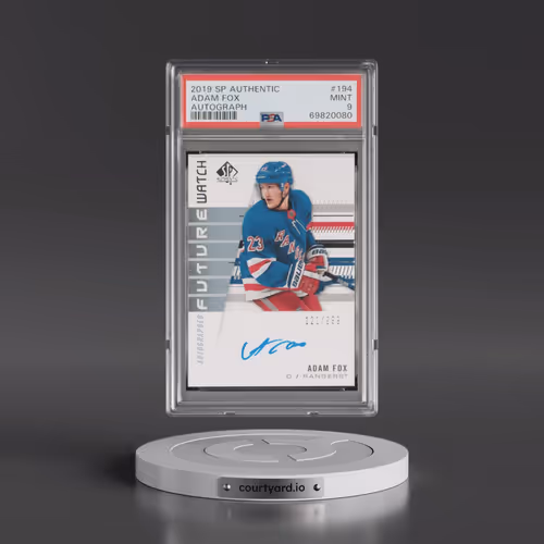 2019 SP Authentic #194 Adam Fox - Autograph (PSA 9 MINT)