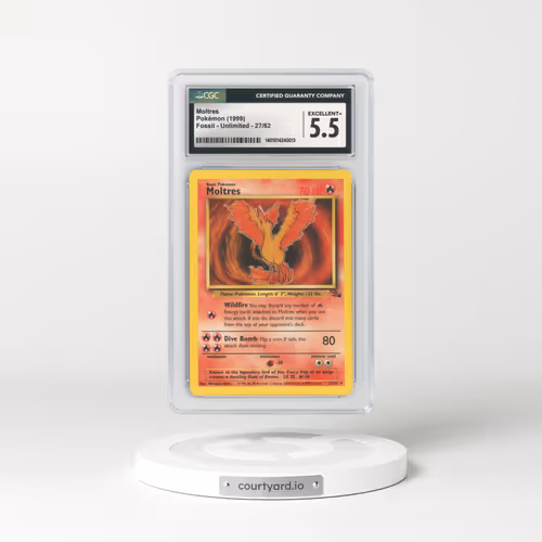 1999 Fossil #27 Moltres (CGC 5.5 EX+)