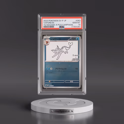 2023 Pokémon SV-P Promo #063 Vaporeon - YU Nagaba X Pokemon Card Game Campaign (PSA 10 GEM MINT)