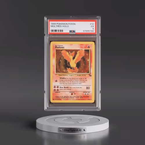 1999 Pokémon Fossil #12 Moltres - Holo (PSA 5 EX)