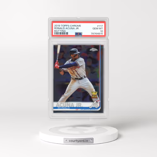 2019 Topps Chrome #117 Ronald Acuna Jr. - Batting (PSA 10 GEM MINT)