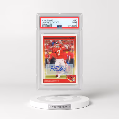 2024 Panini Score #140 Harrison Butker - Signature (PSA 9 MINT)