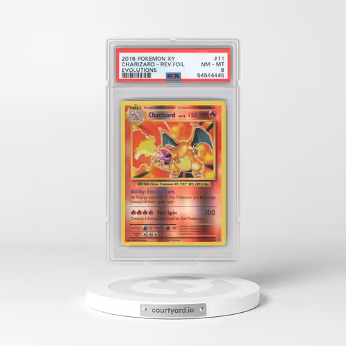 2016 Pokémon XY Evolutions #11 Charizard - Reverse Foil (PSA 8 NM-MT)