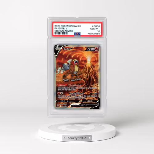 2023 Pokémon Sword and Shield Crown Zenith #GG36 Entei V - Holo Full Art (PSA 10 GEM MINT)