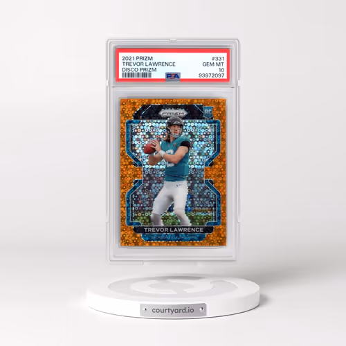 2021 Panini Prizm #331 Trevor Lawrence - Disco Prizm (PSA 10 GEM MINT)