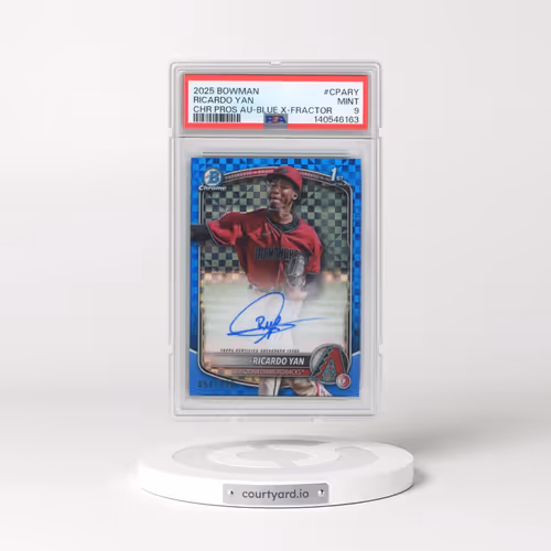 2025 Bowman Chrome Prospect Autographs #CPARY Ricardo Yan - Blue X-Fractor (PSA 9 MINT)