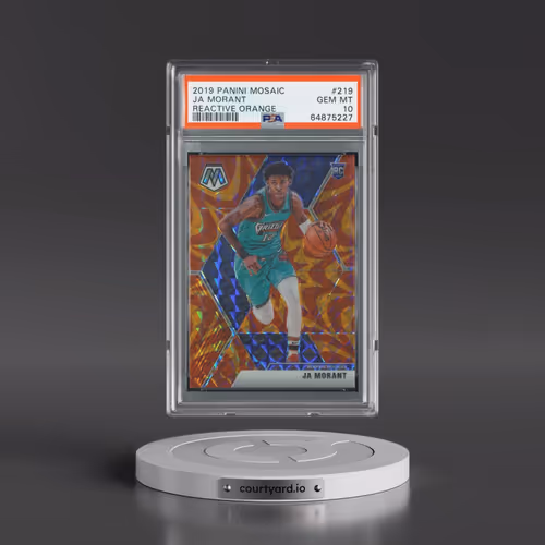 2019 Panini Mosaic #219 Ja Morant - Reactive Orange (PSA 10 GEM MINT)