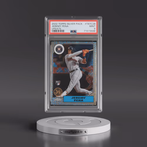 2022 Topps Silver Pack 1987 Chrome Promo #T87C28 Jeremy Pena - Update (PSA 9 MINT)
