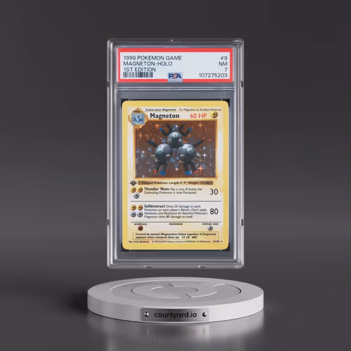 1999 Pokémon Game #9 Magneton - 1st Edition Holo (PSA 7 NM)