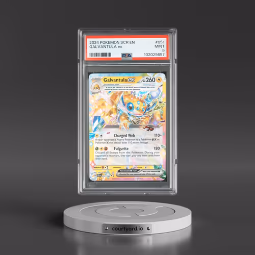 2024 Pokémon Scr EN-Stellar Crown #051 Galvantula EX - Holo (PSA 9 MINT)