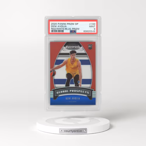 2020 Panini Prizm Draft Picks #100 Deni Avdija - Red/White/Blue Prizm (PSA 9 MINT)