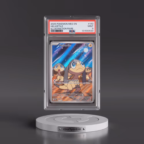 2025 Pokémon Meg EN-Mega Evolution #143 Helioptile - Illustration Rare (PSA 9 MINT)