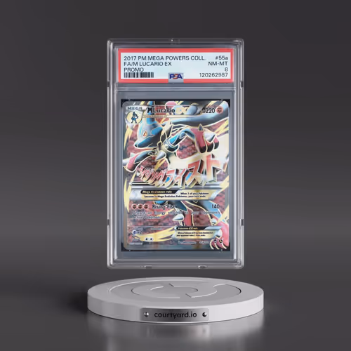 2017 Pokémon Mega Powers Collection Promo #55a M Lucario EX - Holo Full Art (PSA 8 NM-MT)