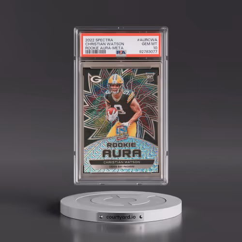 2022 Panini Spectra Rookie Aura #AURCWA Christian Watson - Meta (PSA 10 GEM MINT)