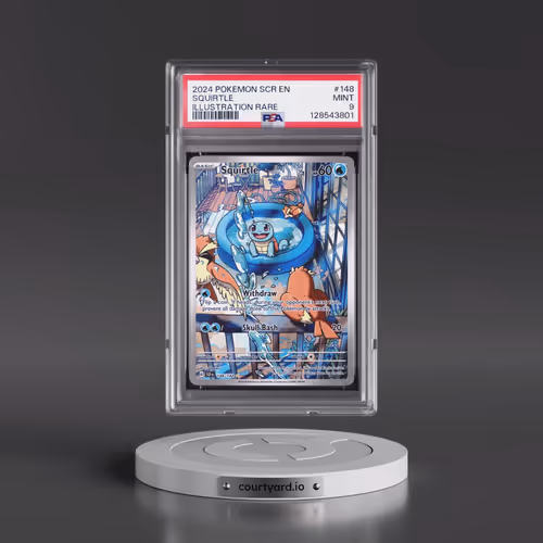 2024 Pokémon Scr EN-Stellar Crown #148 Squirtle - Illustration Rare (PSA 9 MINT)