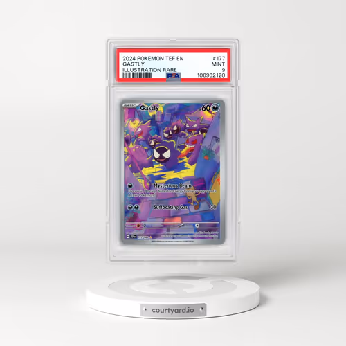 2024 Pokémon Tef EN-Temporal Forces #177 Gastly - Illustration Rare (PSA 9 MINT)