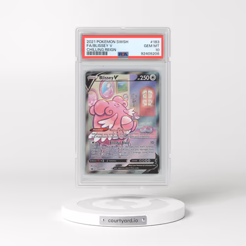 2021 Pokémon Sword & Shield Chilling Reign #183 Blissey V - Holo Full Art (PSA 10 GEM MINT)