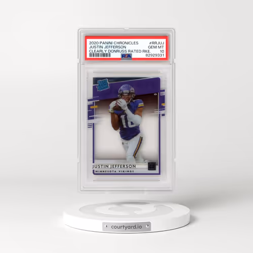 2020 Panini Chronicles Clearly Donruss Rated Rookies #RRJUJ Justin Jefferson (PSA 10 GEM MINT)