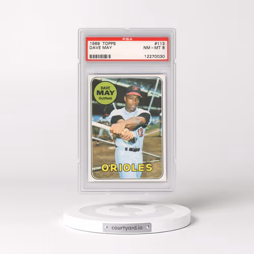 1969 Topps #113 Dave May (PSA 8 NM-MT)