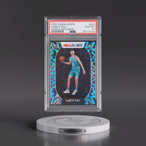 2020 Panini Hoops #223 LaMelo Ball - Purple Explosion (PSA 10 GEM MINT)