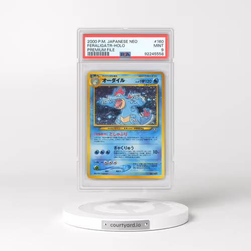 2000 Pokémon Neo #160 Feraligatr - Holo Premium File (PSA 9 MINT)