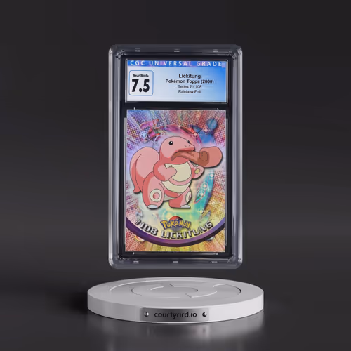 1999 Series 2 (Oval Nintendo Seal) #108 Lickitung - Rainbow Foil (CGC 7.5 NM+)