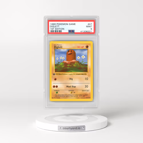 1999 Pokémon Game #47 Diglett - 1st Edition (PSA 9 MINT)