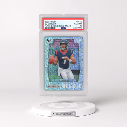 2023 Panini Prizm Prizm Flashback Rookie #PFR2 CJ Stroud - Mojo Prizm (PSA 10 GEM MINT)