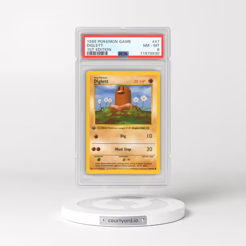 1999 Pokémon Game #47 Diglett - 1st Edition (PSA 8 NM-MT)