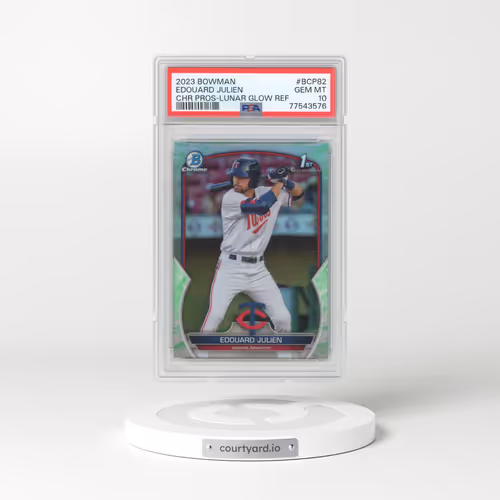 2023 Bowman Chrome Prospects #BCP82 Edouard Julien - Lunar Glow Refractor (PSA 10 GEM MINT)