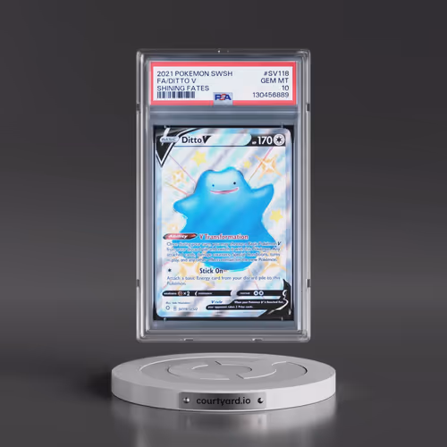 2021 Pokémon Sword & Shield Shining Fates #SV118 Ditto V - Holo Full Art (PSA 10 GEM MINT)