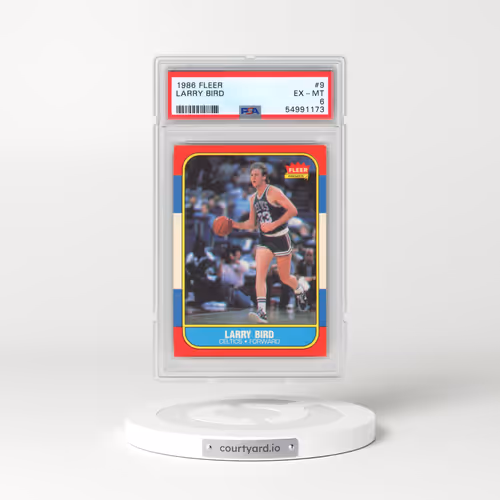 1986 Fleer #9 Larry Bird (PSA 6 EX-MT)