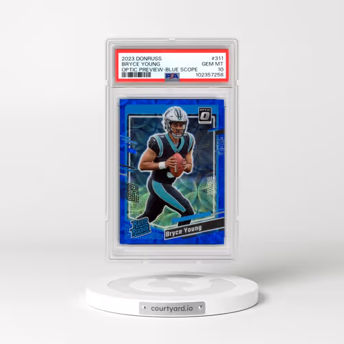 2023 Panini Donruss #311 Bryce Young - Optic Preview-Blue Scope (PSA 10 GEM MINT)