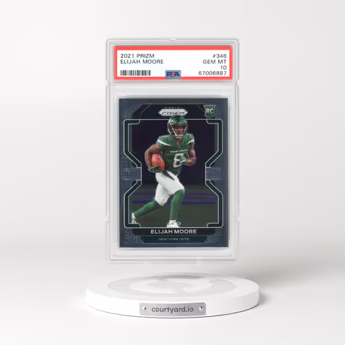 2021 Panini Prizm #346 Elijah Moore (PSA 10 GEM MINT)