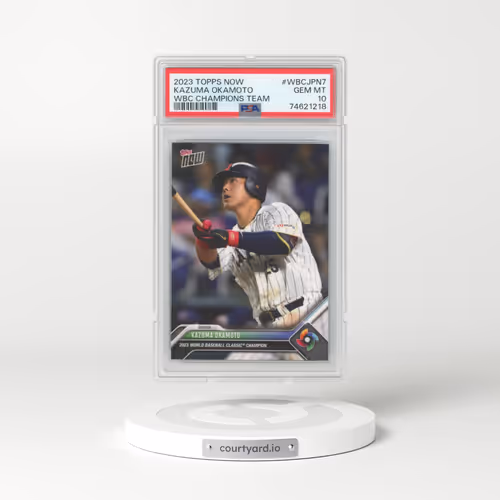 2023 Topps Now World Baseball Classic Champions Team #WBCJPN7 Kazuma Okamoto (PSA 10 GEM MINT)