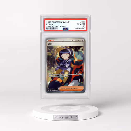 2023 Pokémon SV3-Ruler of the Black Flame #138 Poppy - Special Art Rare (PSA 10 GEM MINT)