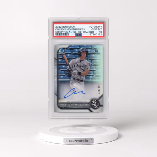 2022 Bowman Chrome Prospect Autographs #CPACMY Colson Montgomery - Refractor (PSA 10 GEM MINT)
