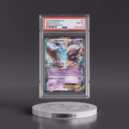 2015 Pokémon XY Breakthrough #61 Mewtwo EX - Holo (PSA 8 NM-MT)