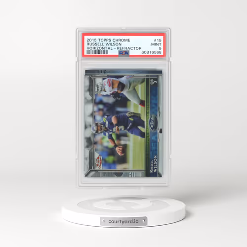 2015 Topps Chrome #15 Russell Wilson - Refractor (PSA 9 MINT)