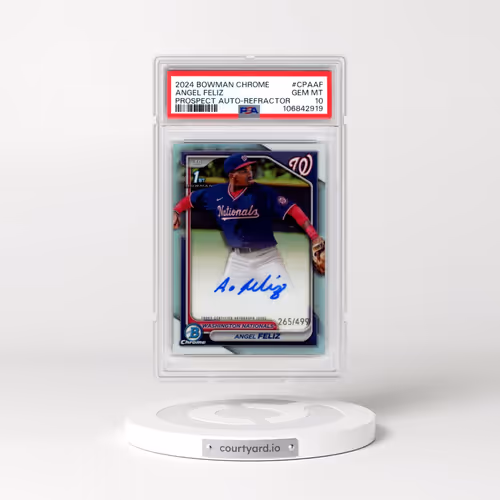 2024 Bowman Chrome Prospect Autographs #CPAAF Angel Feliz - Refractor (PSA 10 GEM MINT)