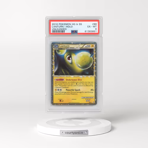 2010 Pokémon Heartgold & Soulsilver Unleashed #86 Lanturn - Holo (PSA 6 EX-MT)