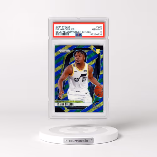 2024 Panini Prizm #227 Isaiah Collier - Blue Yellow Green Choice (PSA 10 GEM MINT)