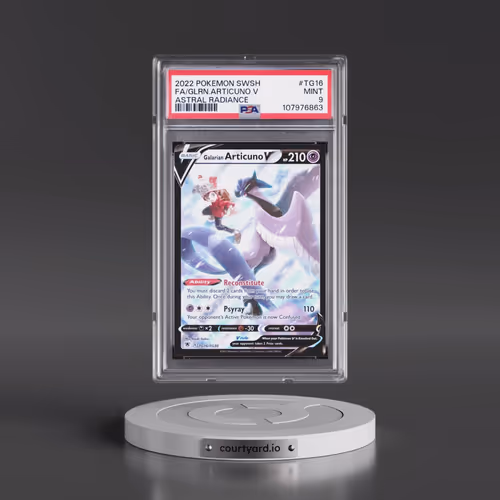 2022 Pokémon Sword & Shield Astral Radiance #TG16 Galarian Articuno V - Holo Full Art (PSA 9 MINT)