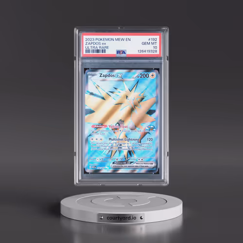 2023 Pokémon Mew EN-151 #192 Zapdos EX - Holo Ultra Rare (PSA 10 GEM MINT)