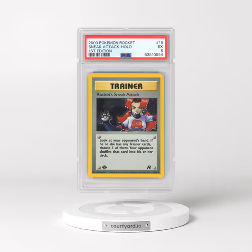 2000 Pokémon Rocket #16 Rocket's Sneak Attack - 1st Edition Holo (PSA 5 EX)