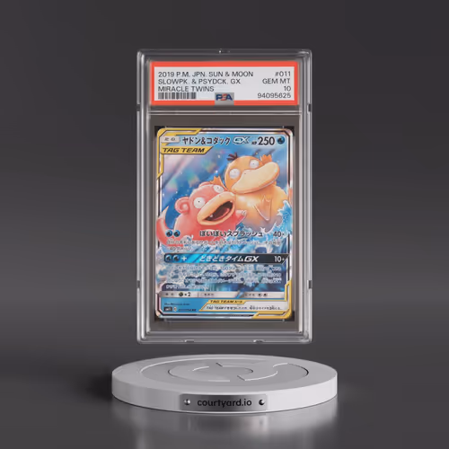 2019 Pokémon Sun & Moon Miracle Twins #011 Slowpoke & Psyduck GX - Holo (PSA 10 GEM MINT)