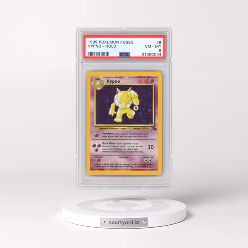 1999 Pokémon Fossil #8 Hypno - Holo (PSA 8 NM-MT)
