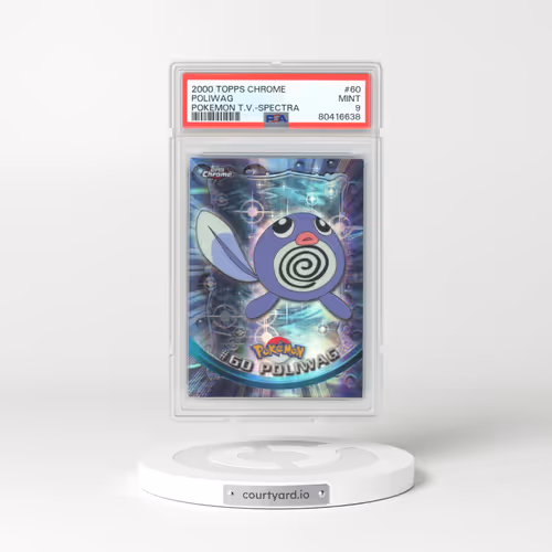 2000 Topps Chrome Pokemon T.V. #60 Poliwag - Full Art Holo Spectra (PSA 9 MINT)