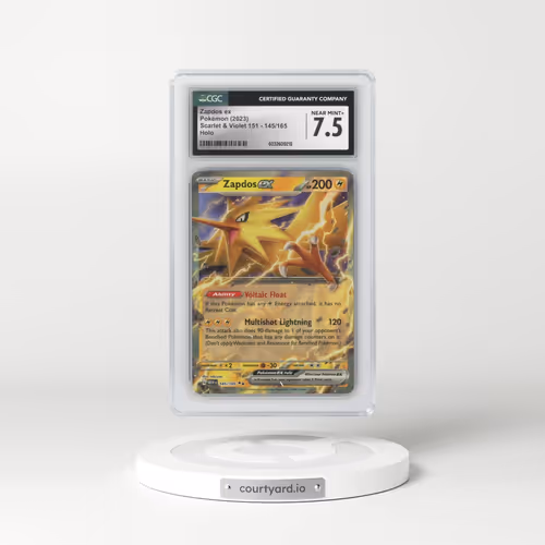 2023 Scarlet & Violet 151 - MEW EN #145/165 Zapdos ex (CGC 7.5 NM+)